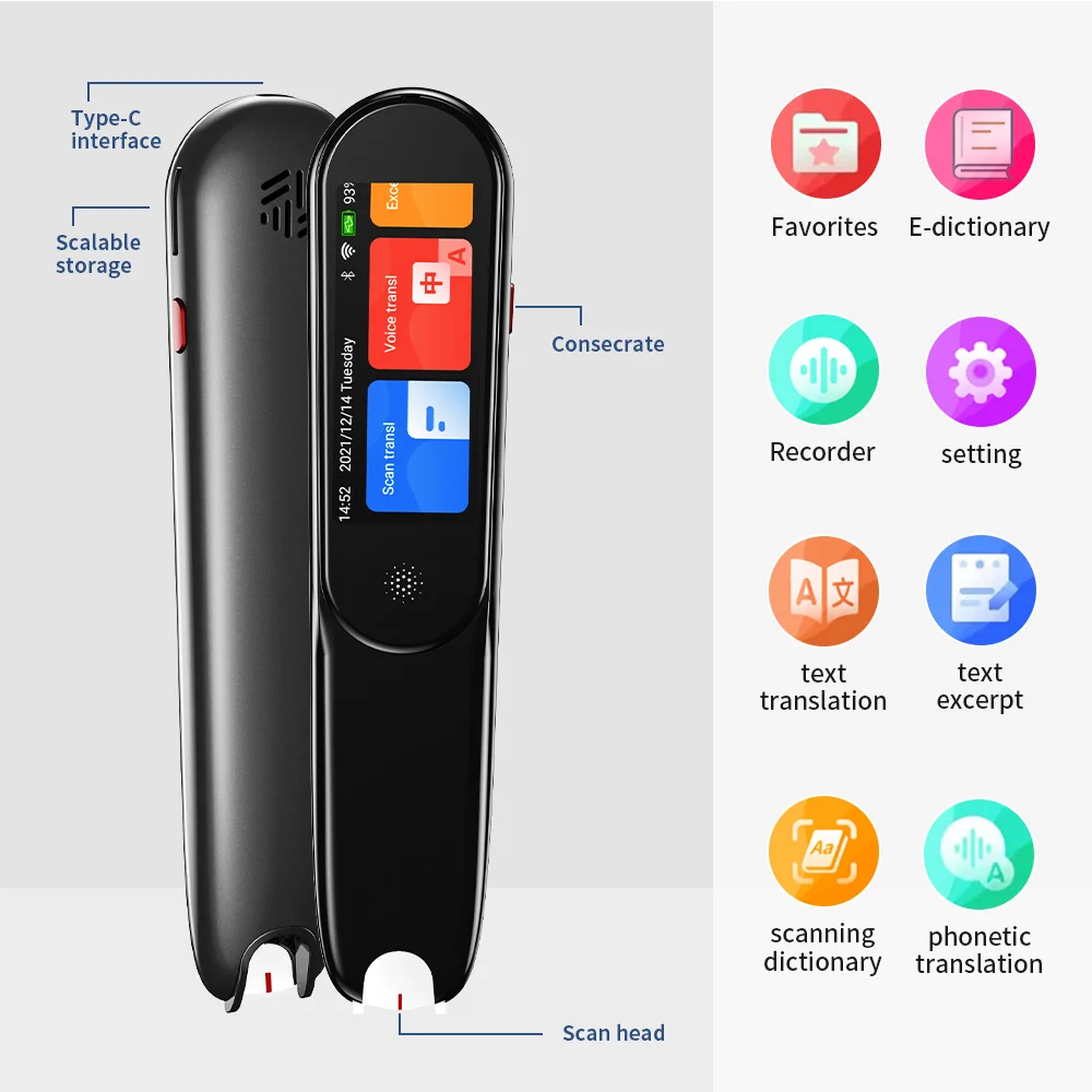 Educational Learning Machine Vormor X1 Translation Scanning Pen Upgraded Scan Book Reader Pen Wireless Voice Scanner for Kids