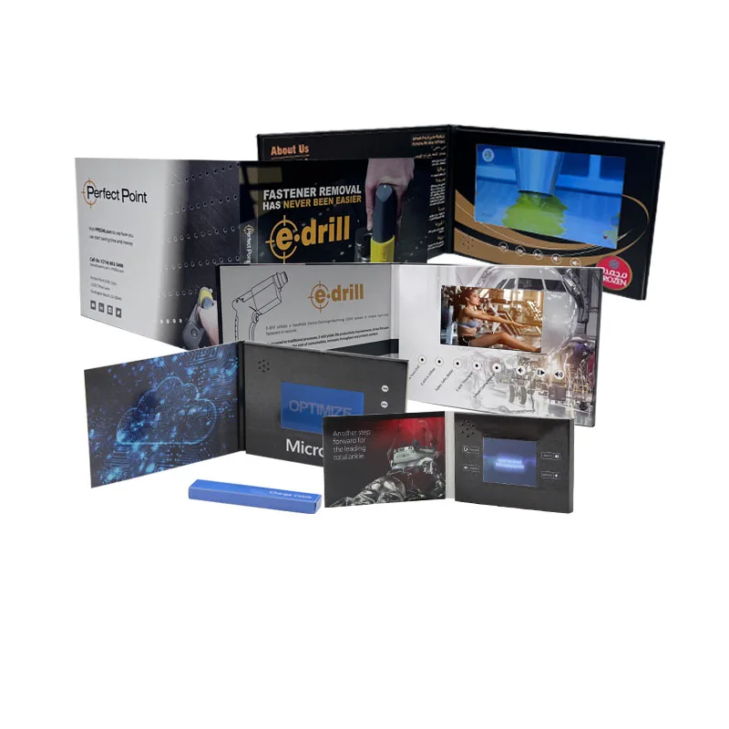 Tradeshow Marketing Materials 7inch Lcd Business Card Maker Lcd Suppliers Of Custom Printed Video Brochures