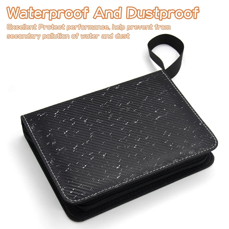Waterproof Pu Card Binder 4 pockets 50 pages Pokemoned Game Card Collection Folder Bag