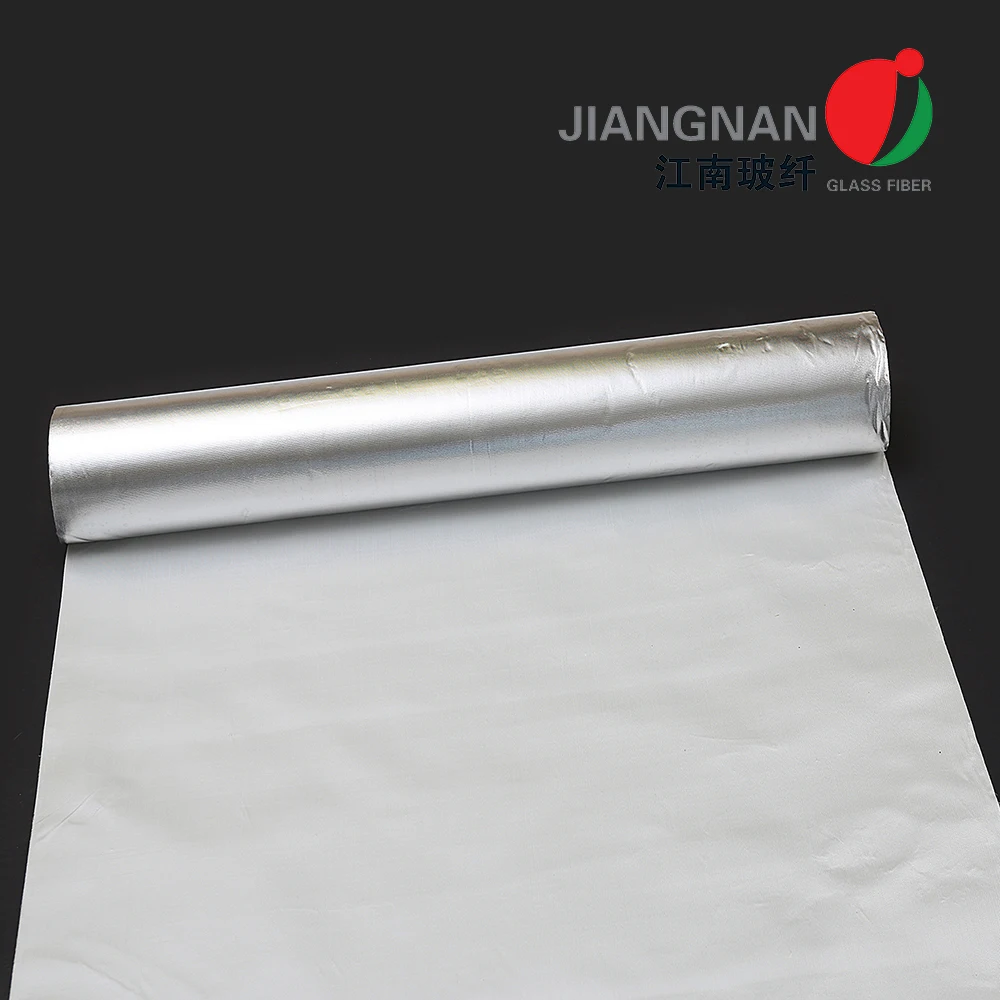 Fireproof Aluminum Backed Fiberglass Cloth Aluminum Foil Fiberglass Cloth 430gsm