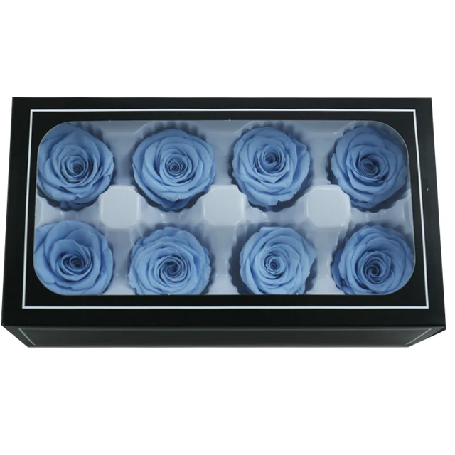every love preserved rose grade b 5-6 cm black blue pink real touch rose eternal forever flower head bud in a box