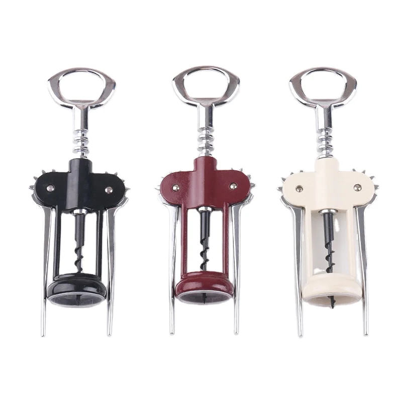 Custom color Zinc Alloy Manual 2 in 1  Bottle Opener Wing Corkscrew Wine Opener for Gift