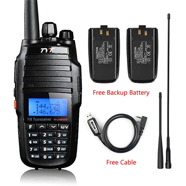 Иди и болтай Walkie Talkie 10 Вт TYT TH-UV8000D двухдиапазонный УКВ 136-174 МГц UHF 400-520 Ручной Ham Радио FM трансивер двухстороннее радио