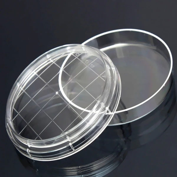 China factory product plastic petri dish 55mm Contact dish  with grid
