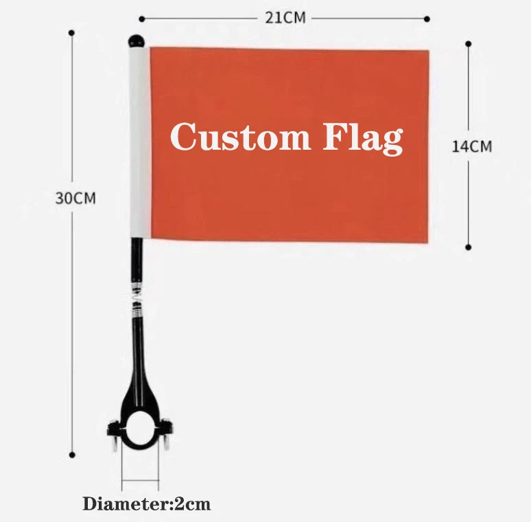 HN Wholesales Custom Personalized 14x21cm Bike Flags for Outdoor Sports