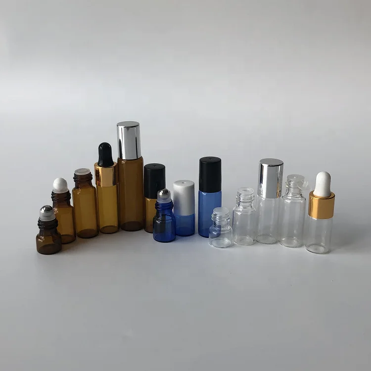 5ml 10ml 15ml Glass Fragrance Oil Rollon Bottle Brown For Lip Balm Oil Roller Ball Insert Roll On Tube