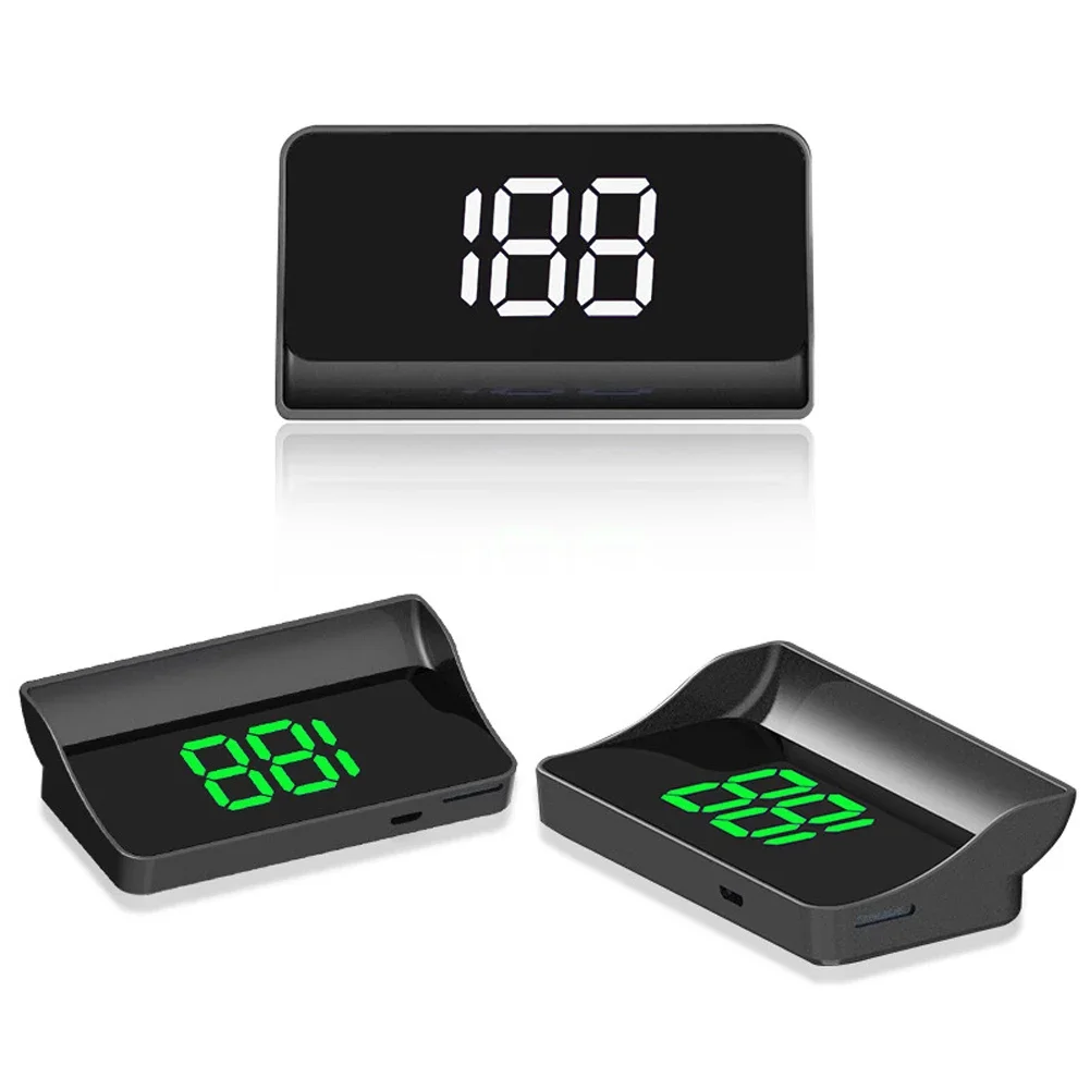 Electronic Head Up Display LED Display Car Digital HUD Plug and Play Windshield Speed Projector GPS Speedometer for Vehicle Auto
