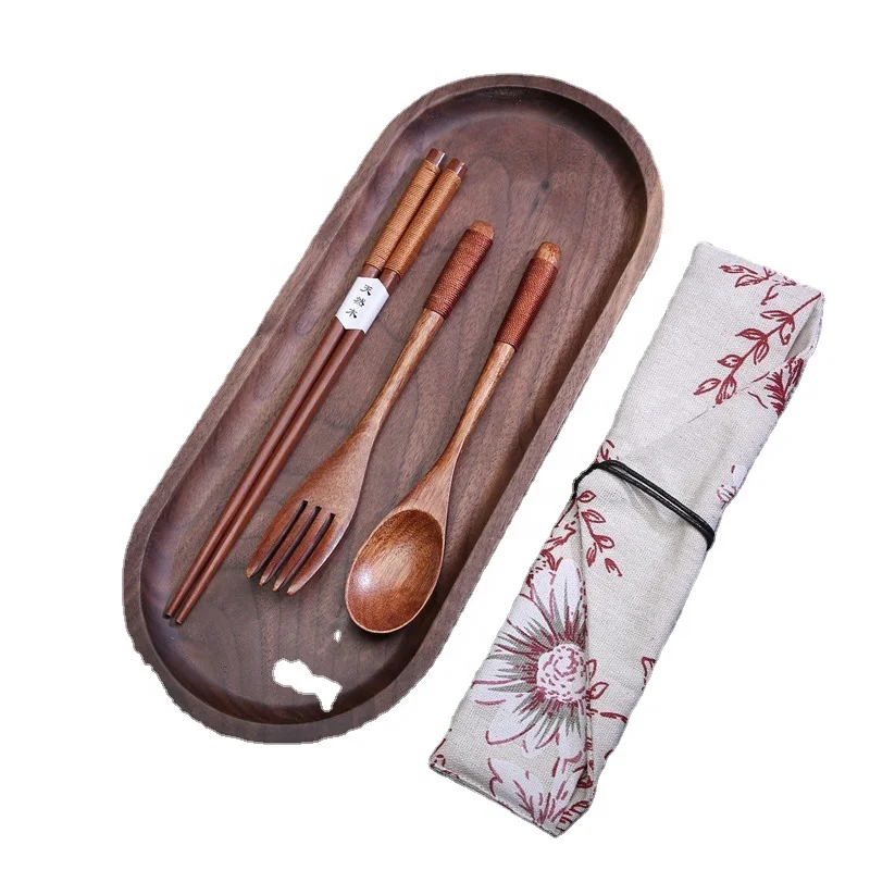 New style tangled chopsticks gift tableware Japanese creative portable spoon chopsticks and fork three-piece set