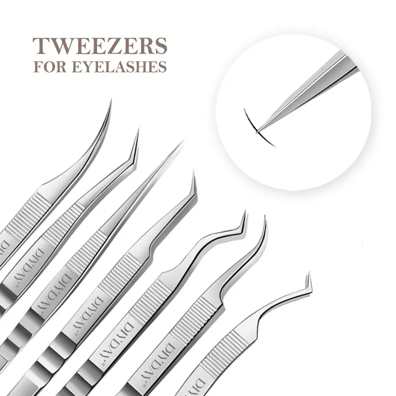 DIYDAY Eyelash Beauty & Tools sliver Stainless Steel Curved Tweezers for Eyelash Extension No reviews yet