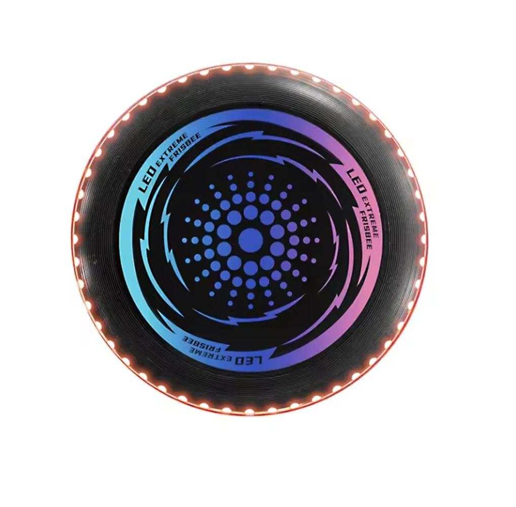 Lightening Flying Disk Game Toys Children Outdoor Sports Disc Golf Customize Logo LIGHT Flying Disc (23CM) WITH POWER PACK