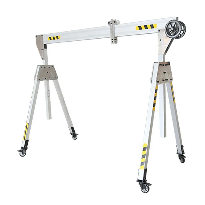 Foldable Mini aluminum mobile Gantry Crane/Aluminium Light Duty Mini Lifting Adjustable Portable Mobile Gantry
