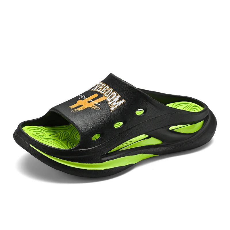 Customize house flats shoes men bathroom slipper EVA casual shoes with big size for wholesale