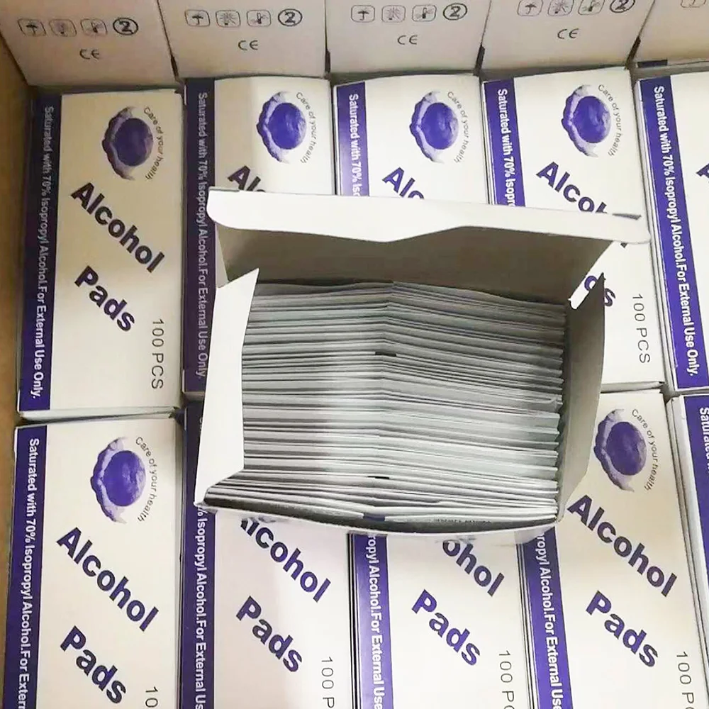 In stock Factory CE certificated 75% ethyl  disinfectant non-woven Sterile Alcohol Prep Pad for individual hospital use