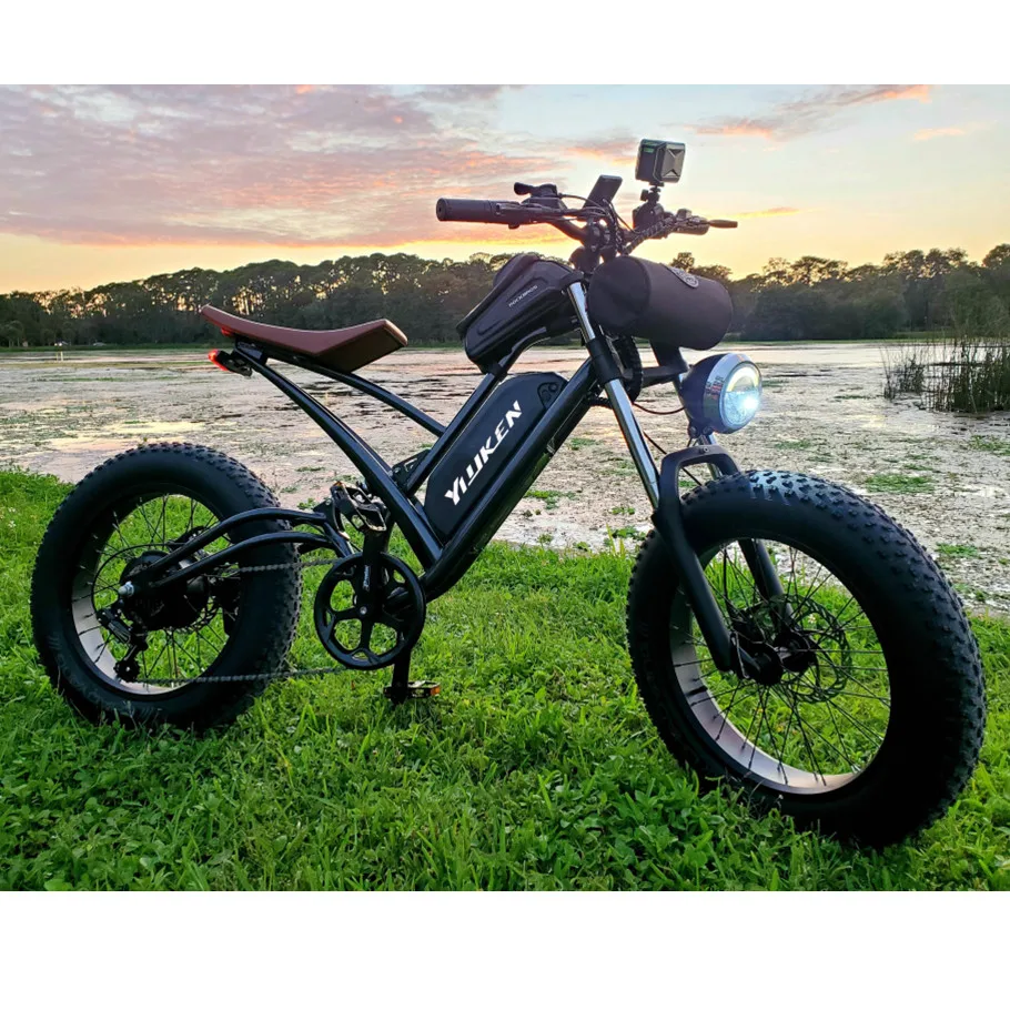 В наличии на складе в Европе Электрический горный велосипед стиле ретро с пневматической подвеской 500 Вт