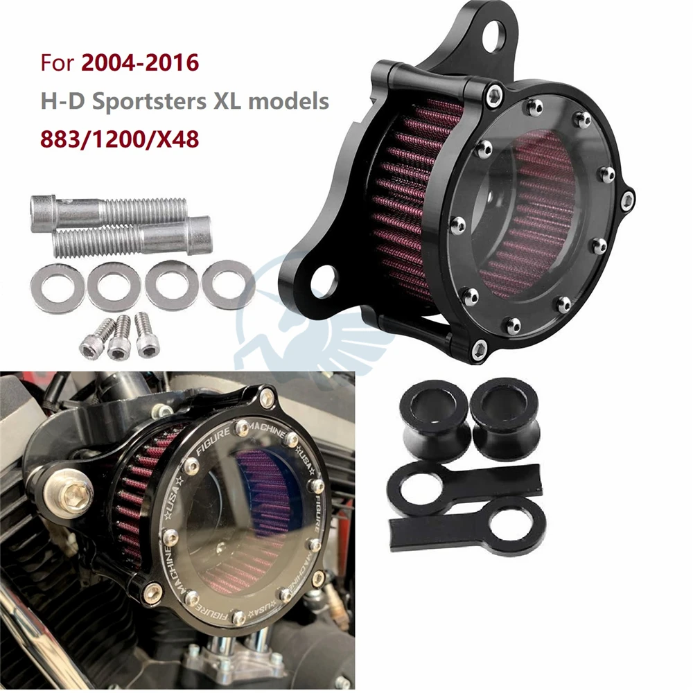 Motorcycle Air Filter CNC Cleaner Intake System Kit For Harley Sportster XL883 XL1200 Iron 883 48 72 Seventy-Two