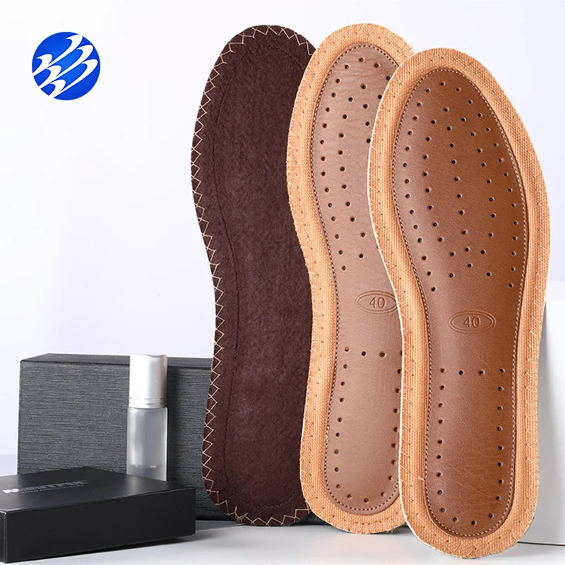 Brand New Active Carbon Odor Control Premium Leather Insoles For Men
