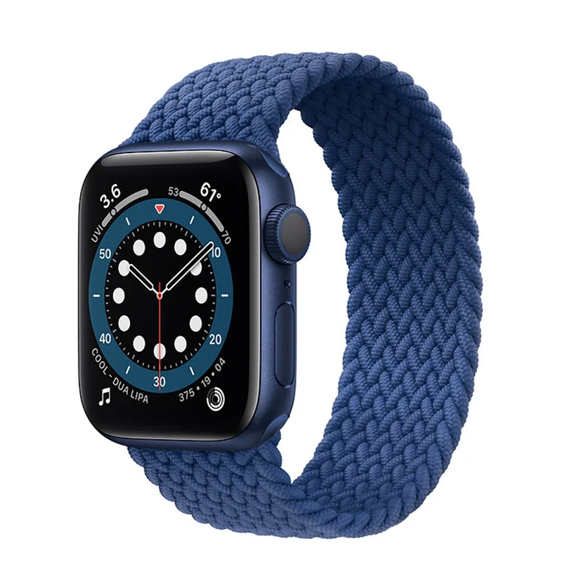Braided Solo Loop band 44mm 40mm 38mm 42mm FABRIC Nylon Elastic belt bracelet iWatch series 3 4 5 se 6 strap For Apple watch