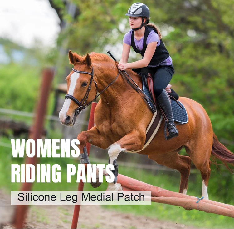 Custom Women Equestrian Pants Silicone Non-Slip Tight Horse Riding Leggings Breeches Equestrian Competition Pants