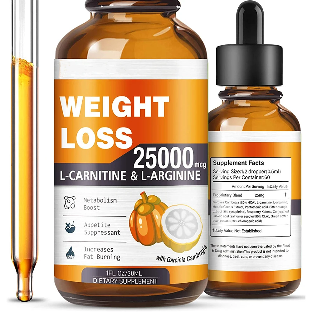 Private Label L-carnitine L-Arginine Garcinia Cambogia Liquid Drops Natural Herbal Diet Liquid Supplement