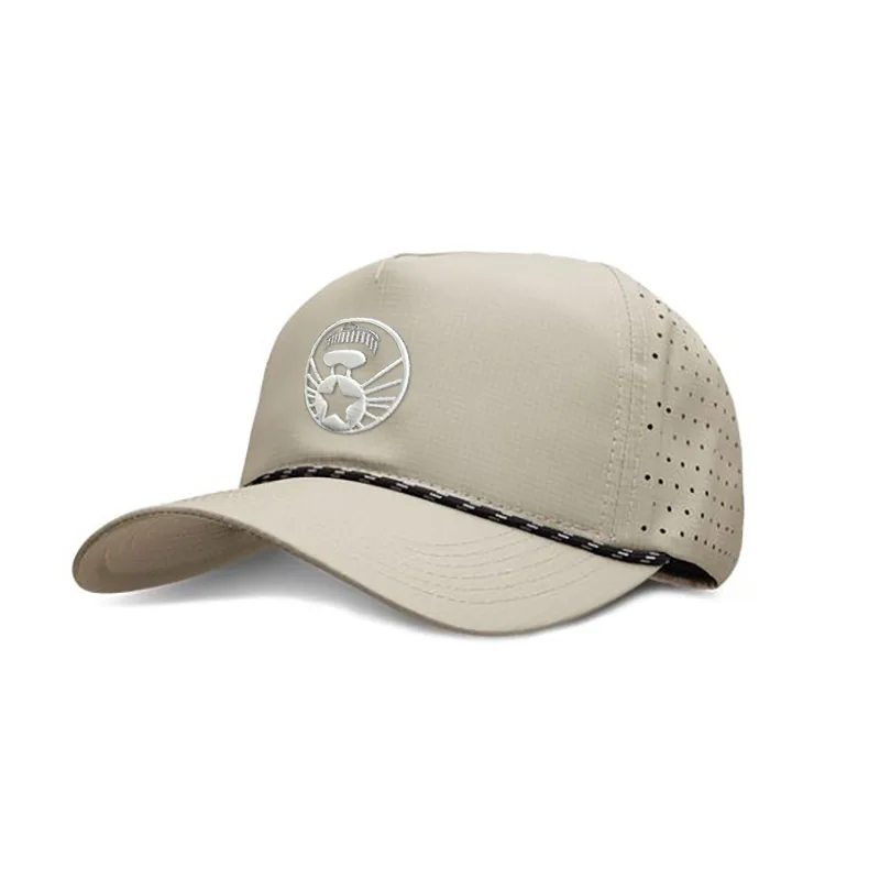 Custom 6 Panel Sun Hat Waterproof Flex Mens Athletic Golf Mesh Rope Sport Hat With Custom Logo