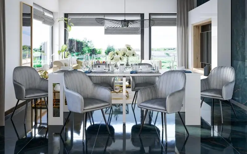 high quality online large used adjustable MDF wood retractable restaurant dining room table for sale