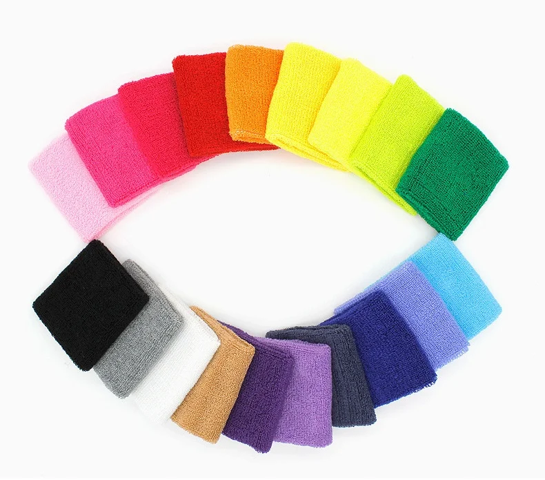 GoalFit Hot Selling Custom Wristband Elastic Polyester Cotton Nylon Material Sweatband 8*8 Wristband