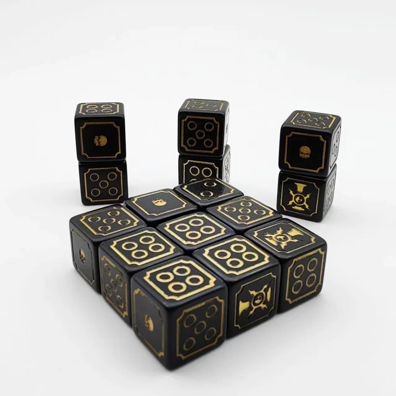 Manufacturers Custom Game Wind Acrylic Golden Dice Custom Logo