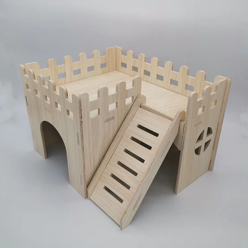 2023 Hot Sale Wooden Hamster Cage Economical Pet Supply for Chinchilla and Guinea Pigs