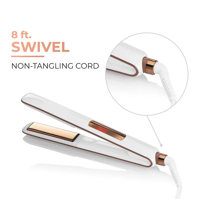 Ionic hair curler 230 degree hair straightener flat irons titanium high quality 3 in  flat iron for dry hair roots and tips