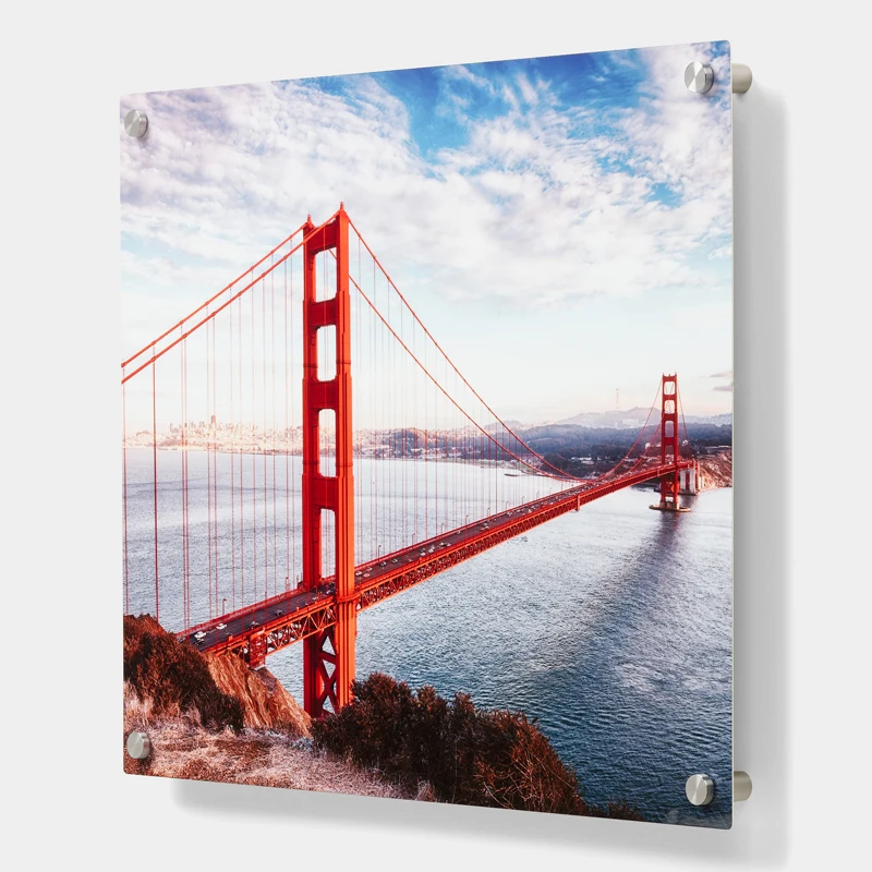 Custom Large Size Hot Sale Floating Acrylic Landscape Frame Wall Mounting Acrylic Photo Picture Frame