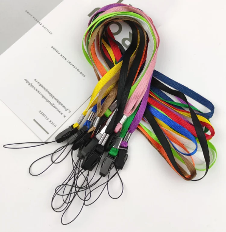 Wholesale Solid color aircraft buckle long neckline lanyard