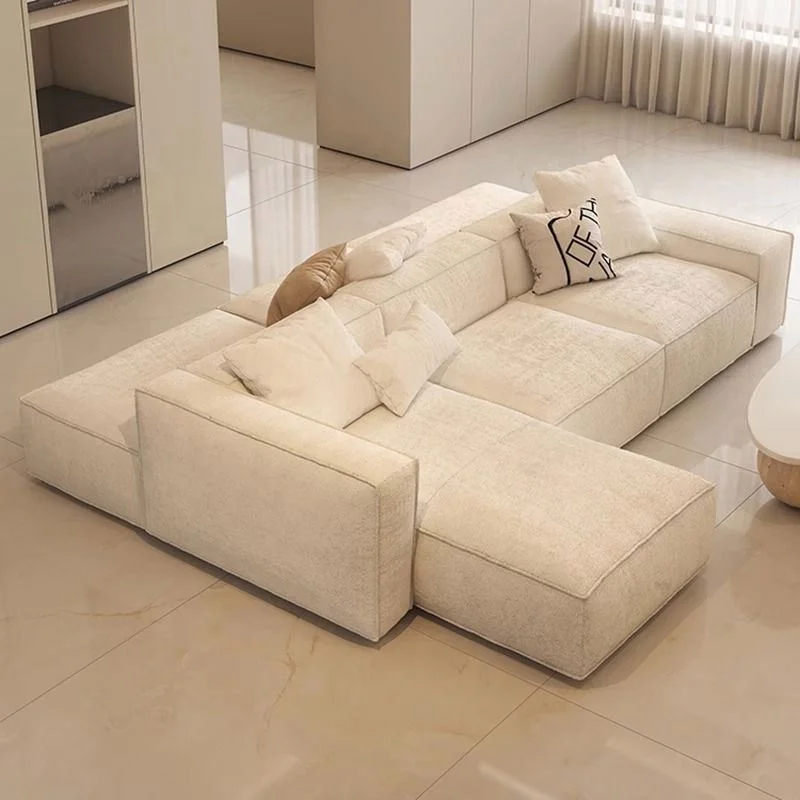 HJ HOME Velvet Fabric Canape Salon Modern Sofa L Shape Lounge Corner Sofa Couch Modular Sectional Sofa