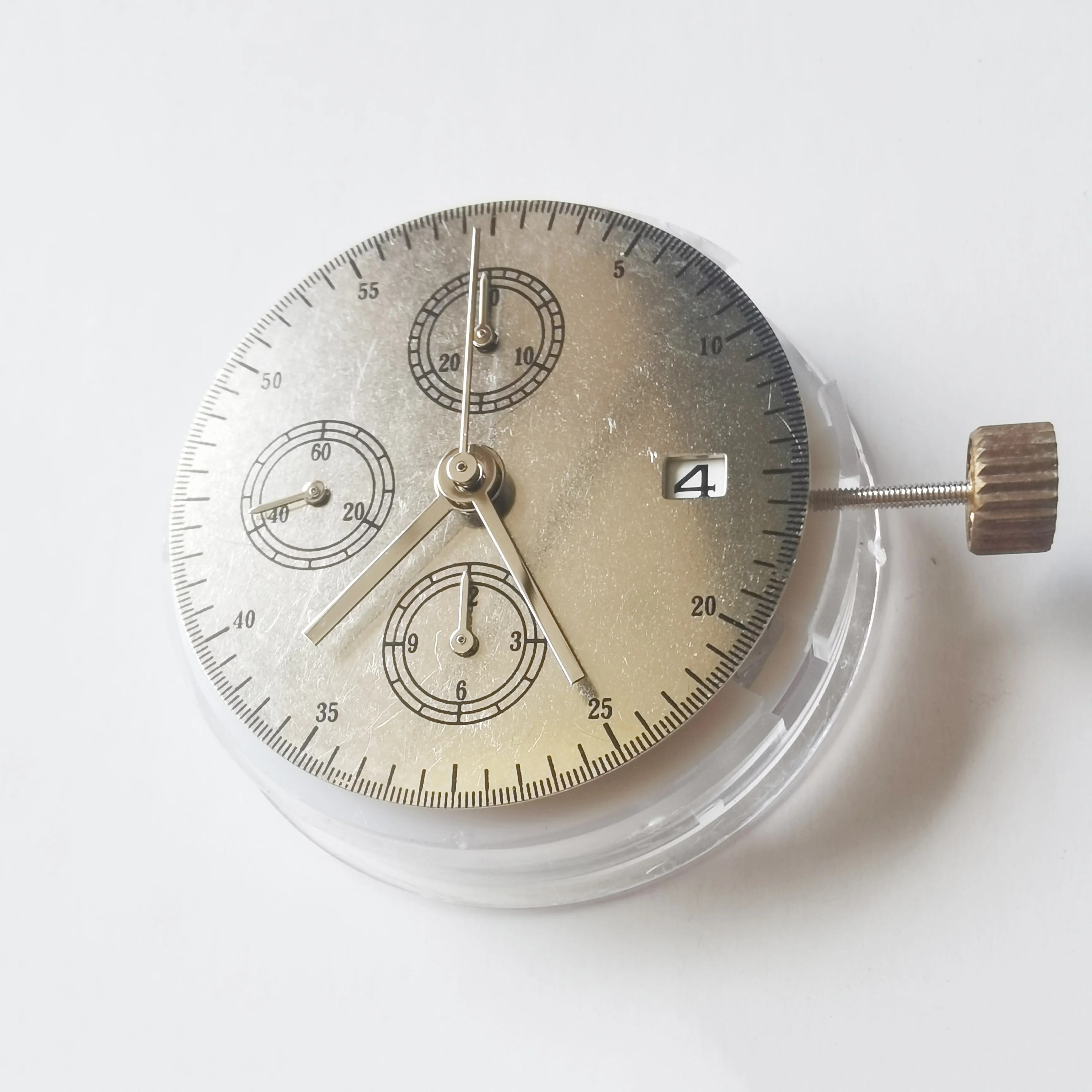 Simple Design Watch Accessories China Clone 7750 Movement Single Calendar Six Hand 6/ 9/ 12 Small Hand Three Character Calendar
