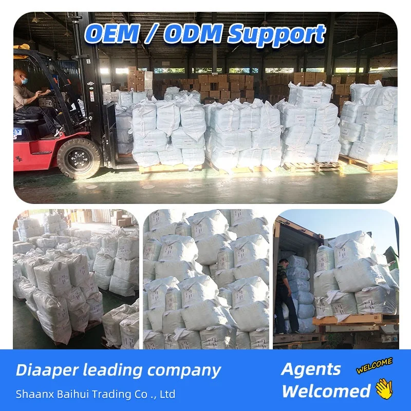 Baby Diapers B Type Diaper In Bales Inventory Baby Diapers B Type Semi-Type Stuff Two 50 Piece Pants Disposable