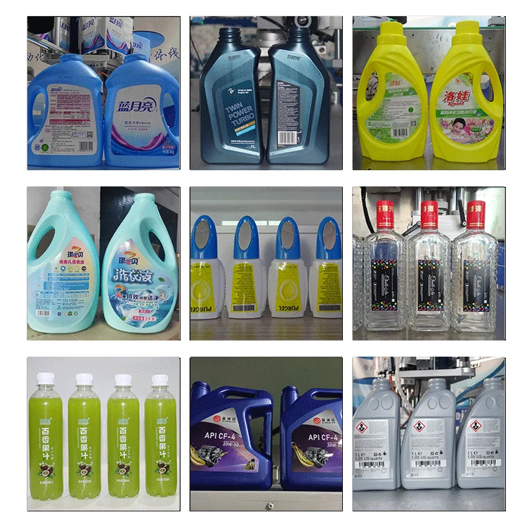 Hot Selling Square Wine Bottle Flat Laundry Liquid Bottle Semi-automatic Double-sided Labeling Machine