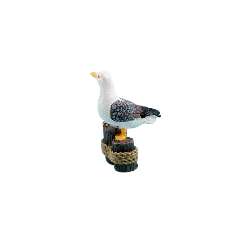 DIY Dollhouse Miniature Toy Lovely Sea Mew Gulls Figurine Car Sand Table Landscaping Decoration