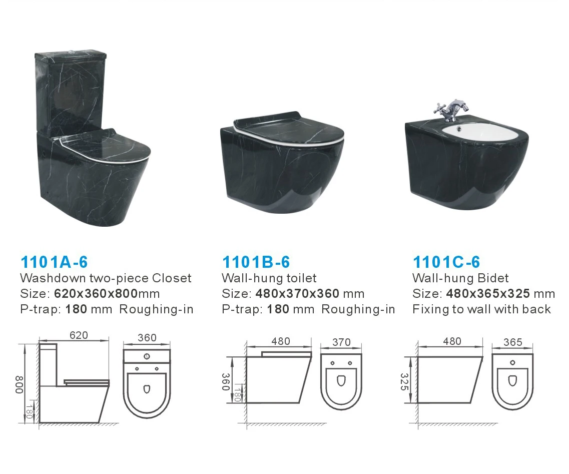Modern Design Toilet Bowl Set WC Stand Sink and Wall hung Basin Set China chaozhou Sanitary Ware For Bathroom