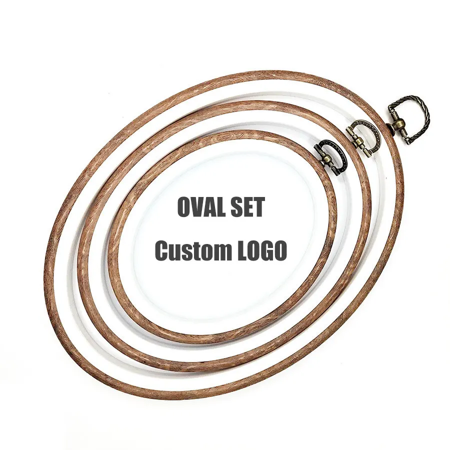 Обруч для вышивки кольцо крестиком из имитации дерева круглая оправа демонстрации художественного Ремесла удобный швейный Овальный набор