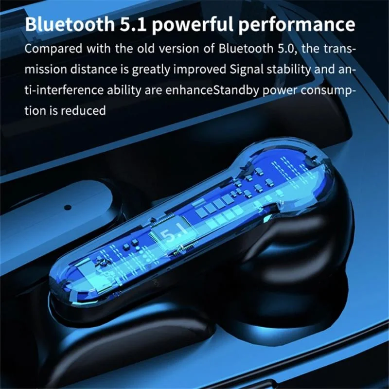 M19 TWS Earphones 2000mah Charging Box Wireless Headphones 9d Stereo Sports Flashlight Earbuds Headsets