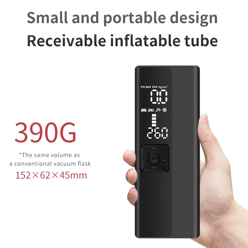 Low Noise Smart Wireless Air Compressor 5V Cordless Digital Car Tyre Inflator Air Pump With Reviews