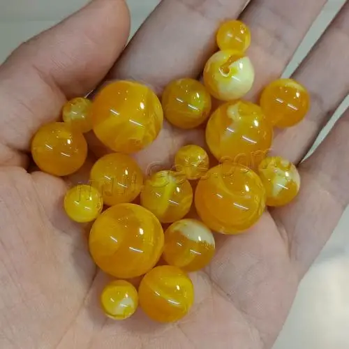 DIY jewelry making bulk Round Two Tone Acrylic Beads epoxy sticker Imitation beeswax size 6 8 10 12 14 16 18 20 22 24mm 1642412