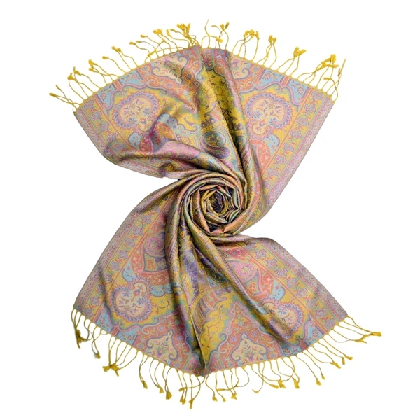 Indian Design Silk Jamavar Stoles Scarves 55x180 cms  Paisley silk stoles long shawls women wear