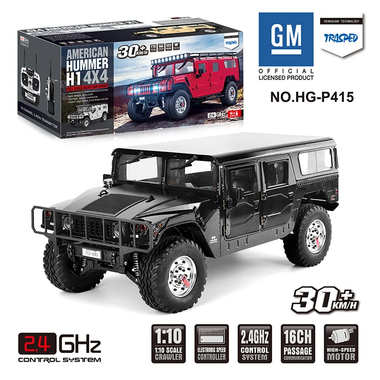 TRASPED HG-P415 1/10 2.4G 4WD Car Metal Chassis Vehicle Model American Civilian Hummer H1 rc truck remote control car