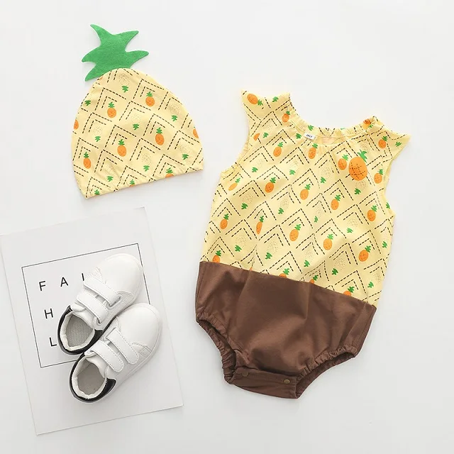 2022 New Style Rompers Baby Girl  Clothes  Cute Fruit Baby Summer Romper Girls Soft Baby Clothes Cotton