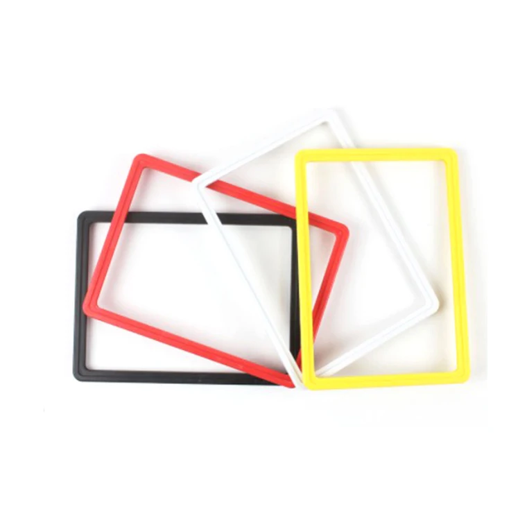Customized Color Square Price Tag Label Holder Frame Plastic Picture Frame Profiles