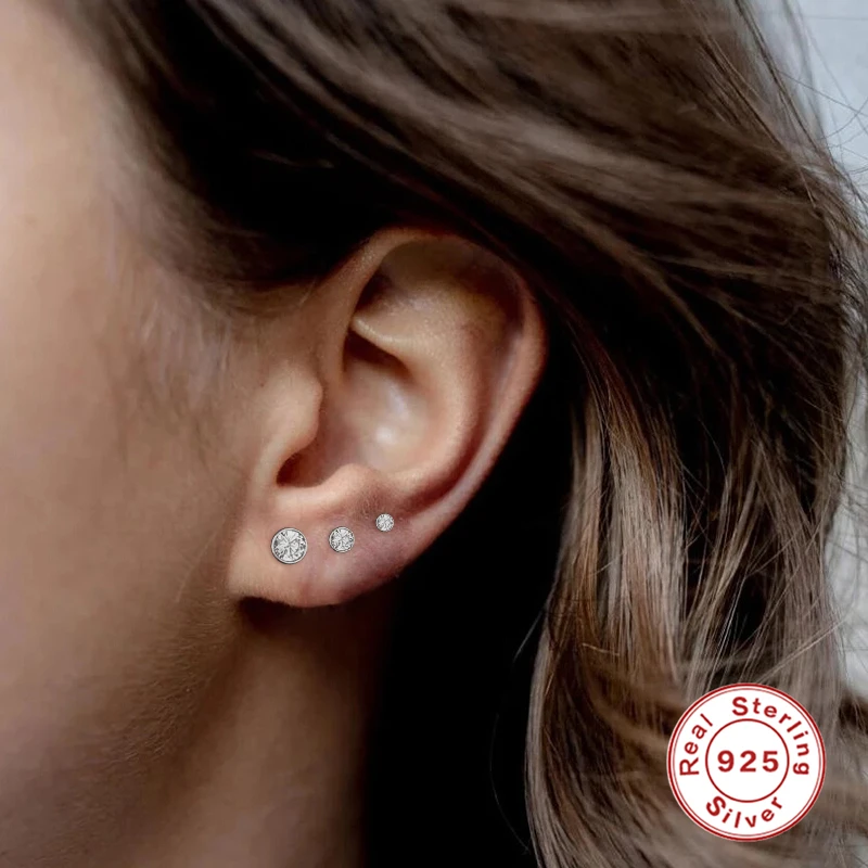 CANNER Factory Price Hot Sale Body Piercing Jewelry 925 Sterling Silver 18K Gold Mini Earrings