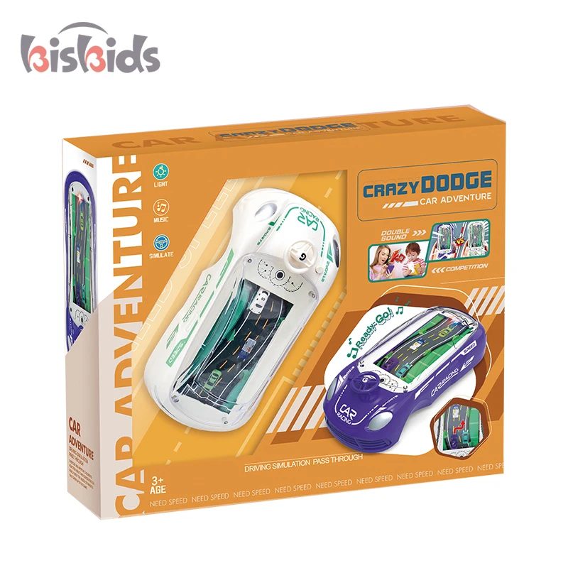 Newest Handheld Game Console Portable Multiplayer Games Dodge Car Toy Mini Racing Car Adventure Toy