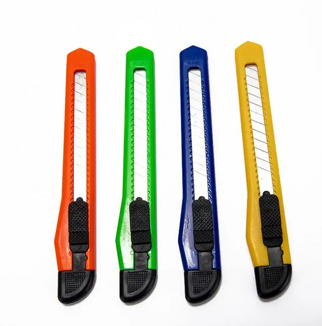 Mini cutter school office home portable carton open sliding retractable utility knife art stationery paper cutter knife