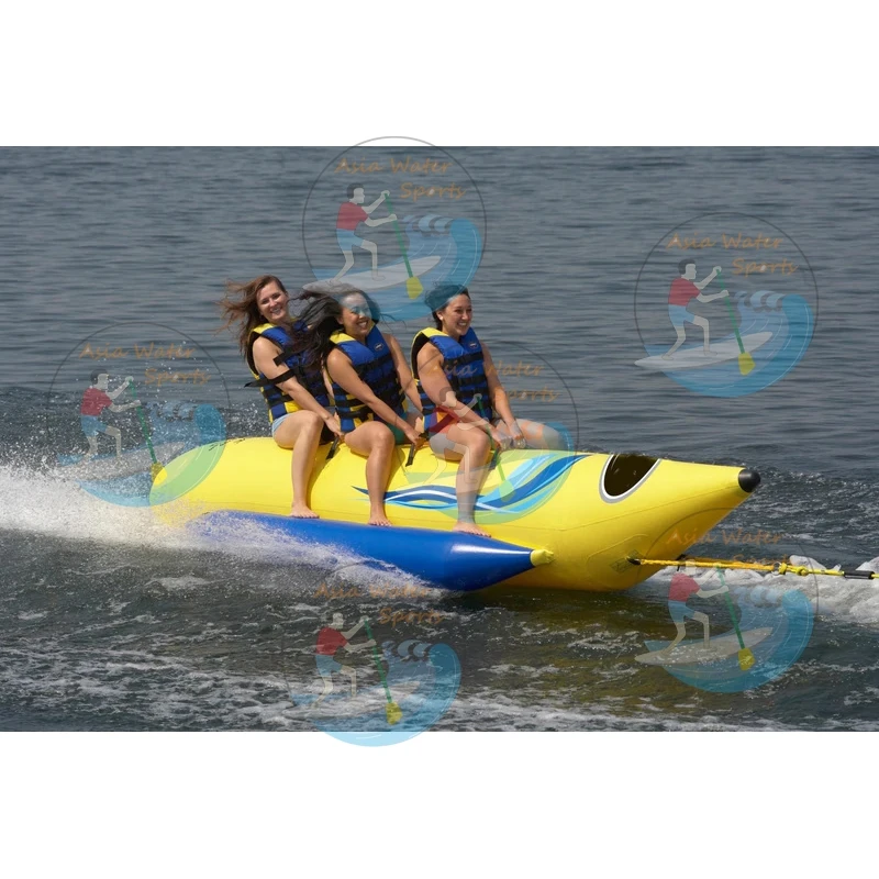 Water Sports Waterboggan 5 Person Towable Banana Boat  Inflatable Towable Tube Banana Raft Float For Sale