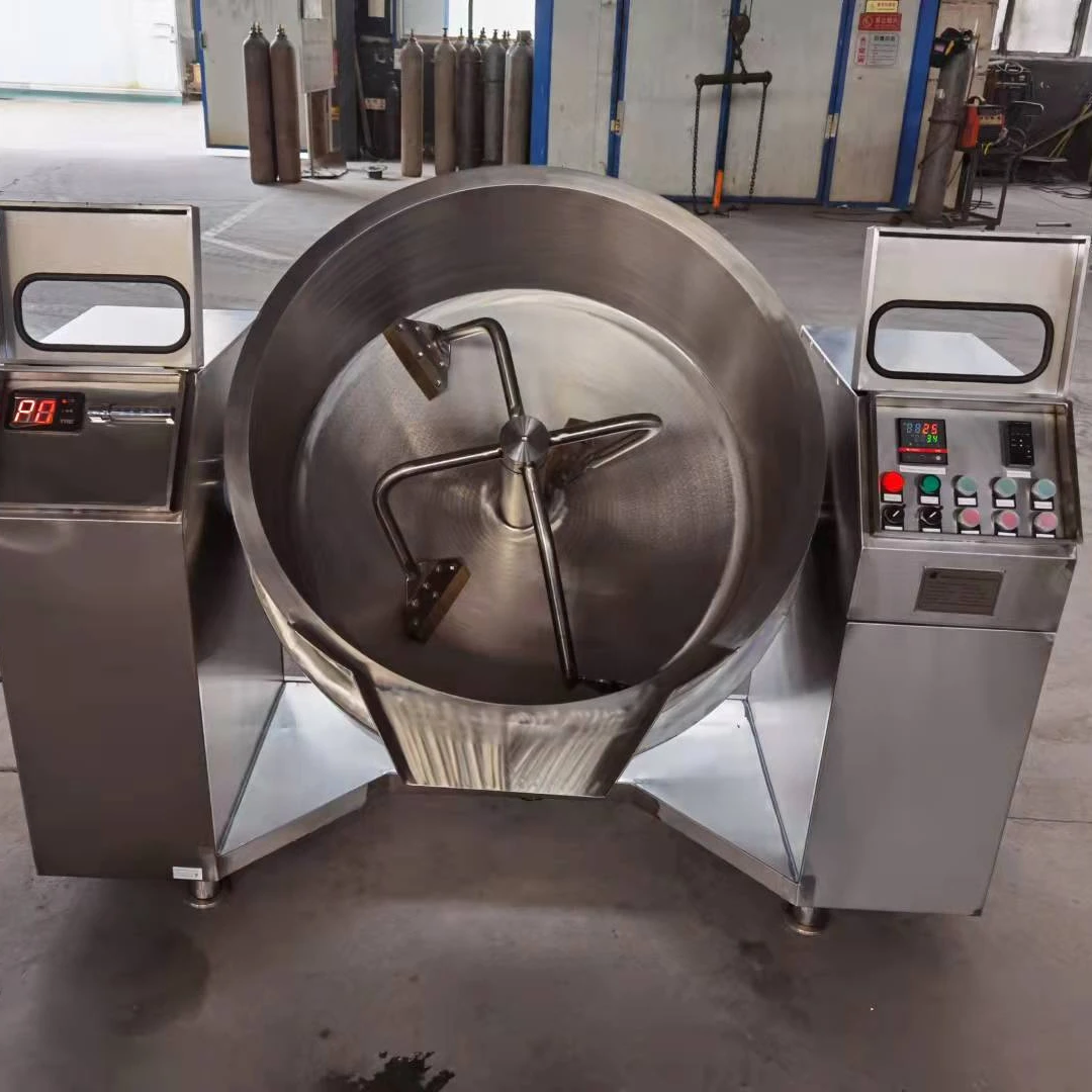 Industrial electric Induction 200L candy mixer auto stir jacketed kettle